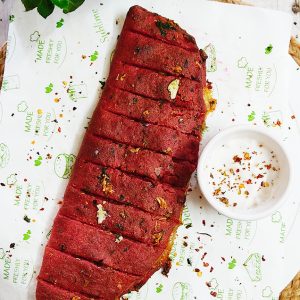 Beet Whole Wheat Garlic Bread – Nutritious Twist on a Classic