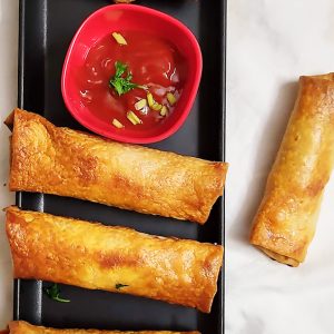 Whole Wheat Veg Spring Rolls Baked goodness wrapped with flavor