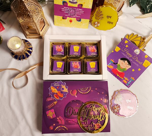 Assorted Handmade Chocolates – Diwali Special Chocolates Hamper box - Pack of 6