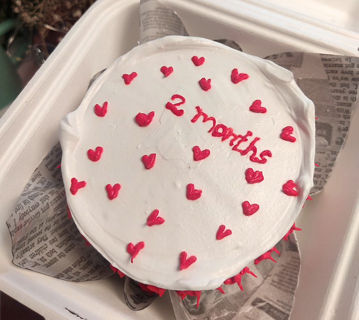 Baby Milestone Bento Cake – 2 Months Celebration