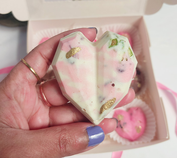 Valentine’s Special Heart Chocolates – Handcrafted with Love